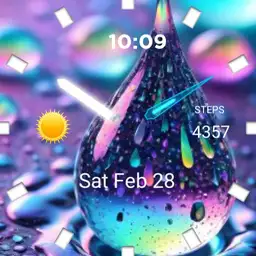 colourful water drop