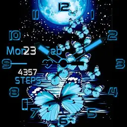 brit blue butterflies moon
