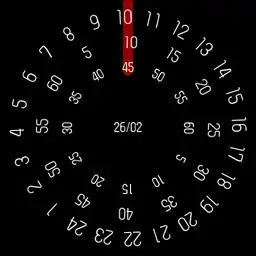 rotating numbers 24h version