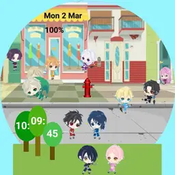 Fighting Ninjas with moving characters