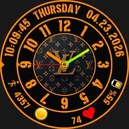 LV blak & neo orange