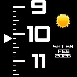 Minimal NAC + date & wheather black