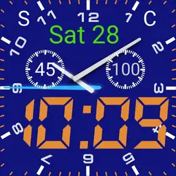 blue Digital analog with numbers dj Copy