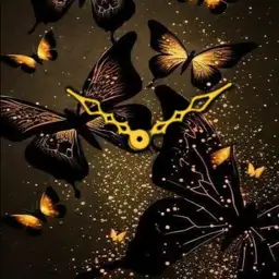 Black and Gold Butterflies- plwren