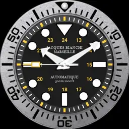 JACQUES BIANCHI Diver Military Field Watch Lume Bezel