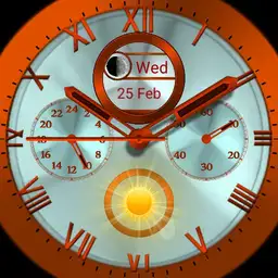 Orange ligth blue watch