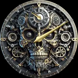 Brute THE REGULATOR SKULL Steampunk Retrofuturistic Mechanical Watch