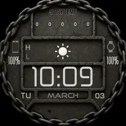AI Watchface: Cracked Steel