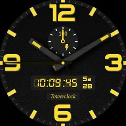 Towerclock yellow - black
