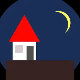 Haus im der nacht