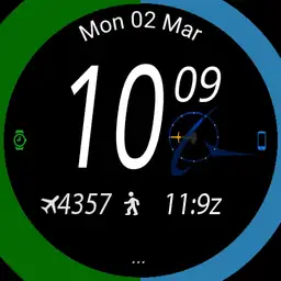 World time digital 24H with GMT, altimeter. Dreamliner ed. v2.2
