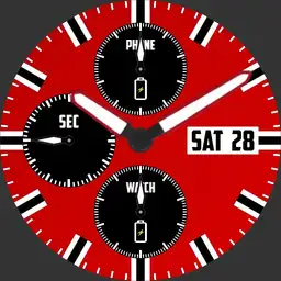 Chronograph with battery and weather information