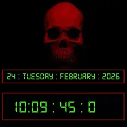 Red Skull Timer Watch