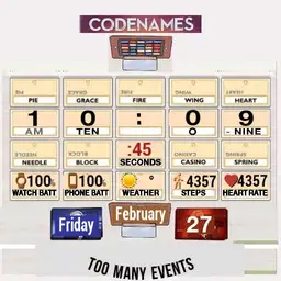 Game: CODENAMES Cards Tell the Time - WOS6