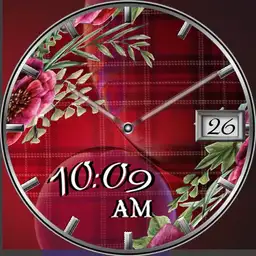 Red Tartan Floral Dream