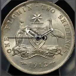 Silver, George V, 1 Florin, Australia, 1912