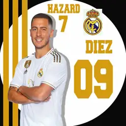 Hazard 7. Real Madrid Football Player Copy