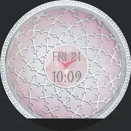 pink and silver lattice