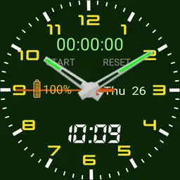 Luthosa Green Analogic stopwatch