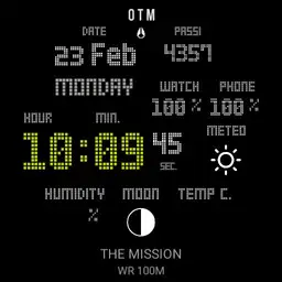 Nixon calendar steps heart rate weather and moon custom Black Snow Copy
