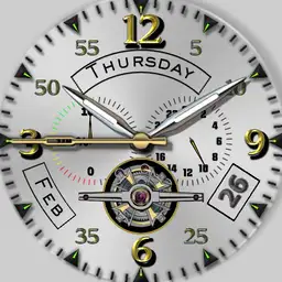 Tourbillon/Gold Analog & Digital XXXII DAY DATE ll Wite