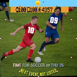 SOCCER Players" Jerseys Show the Time w/Moving Ball - WOS6