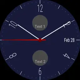 minimal sleek sweeping watchface