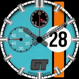 racing watch blue orange no logo