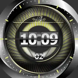 yellow flipclock