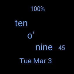 Jus Simple Blue Text