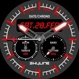 Brute SKYLINE Pilot Aviator Chronometer Altimeter Barometer Watch