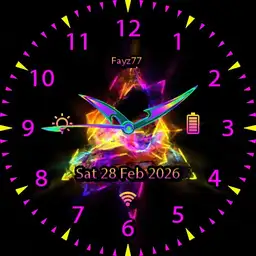Bright psychedelic colours in motion.