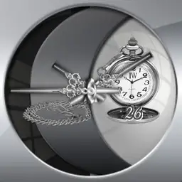 Grey old Clock with Slider