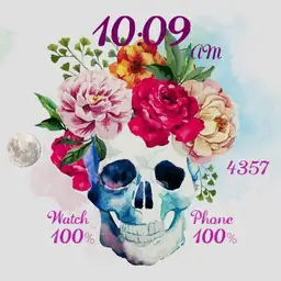 Skulls Flowers