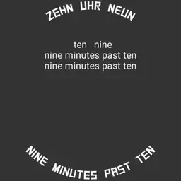 Geschriebene Uhr