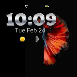 Apple red fish digital watch