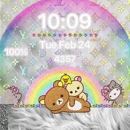 Hello Kitty Pushen Rainbow Kawaii White