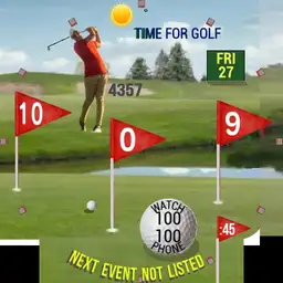 GOLF COURSE: Wind-Waving Hole Flags Show the Time - WOS6
