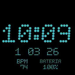 Watch LED Ciano ; BPM ; Bateria