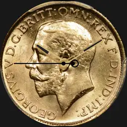 Gold, George V, Australia, Sovereign, 1918, New