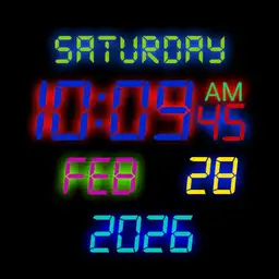 Retro Digital Colourful Glowing