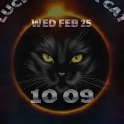 lucky black cat