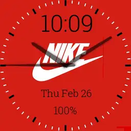 Red/White/Black Nike Watch Face