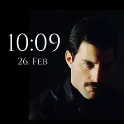 Freddie Mercury face in black background