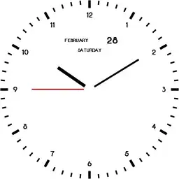 neon80aB analog clock