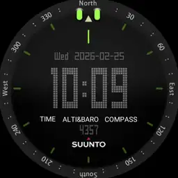 Suunto black Green face