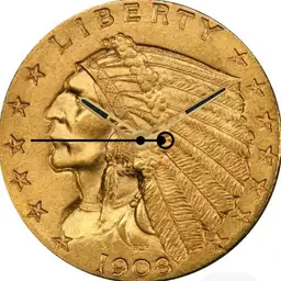 Gold, 1908 Indian Head Quarter Eagle, 2.5 Dollars