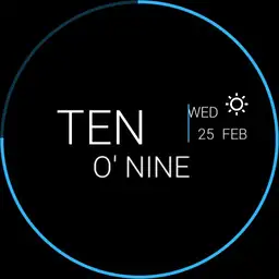 Minimal clock blue