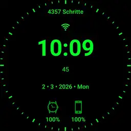 First simple black clock powersave