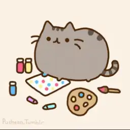 Pusheen painting